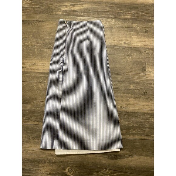 Talbots Woman Cotton Blend Blue Pinstriped Lined A-Line Skirt Size 10 - Picture 5 of 7